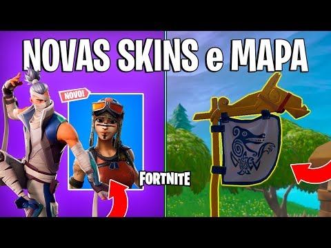 FORTNITE - NOVAS SKINS, ESTILOS e MUDANÇAS NO MAPA! - Patch 8.1