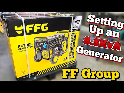 Unboxing and setting up an FF Group 8.5kva generator for a customer. 