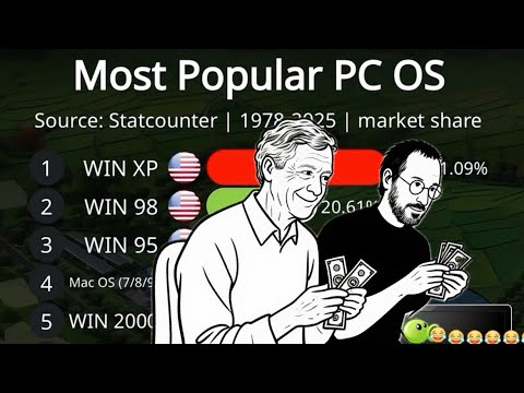 Top 10 Most Popular Desktop Operating Systems 1978 - 2025!