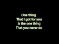 Megadeth - One Thing lyrics 