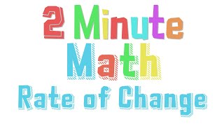 Rate of Change