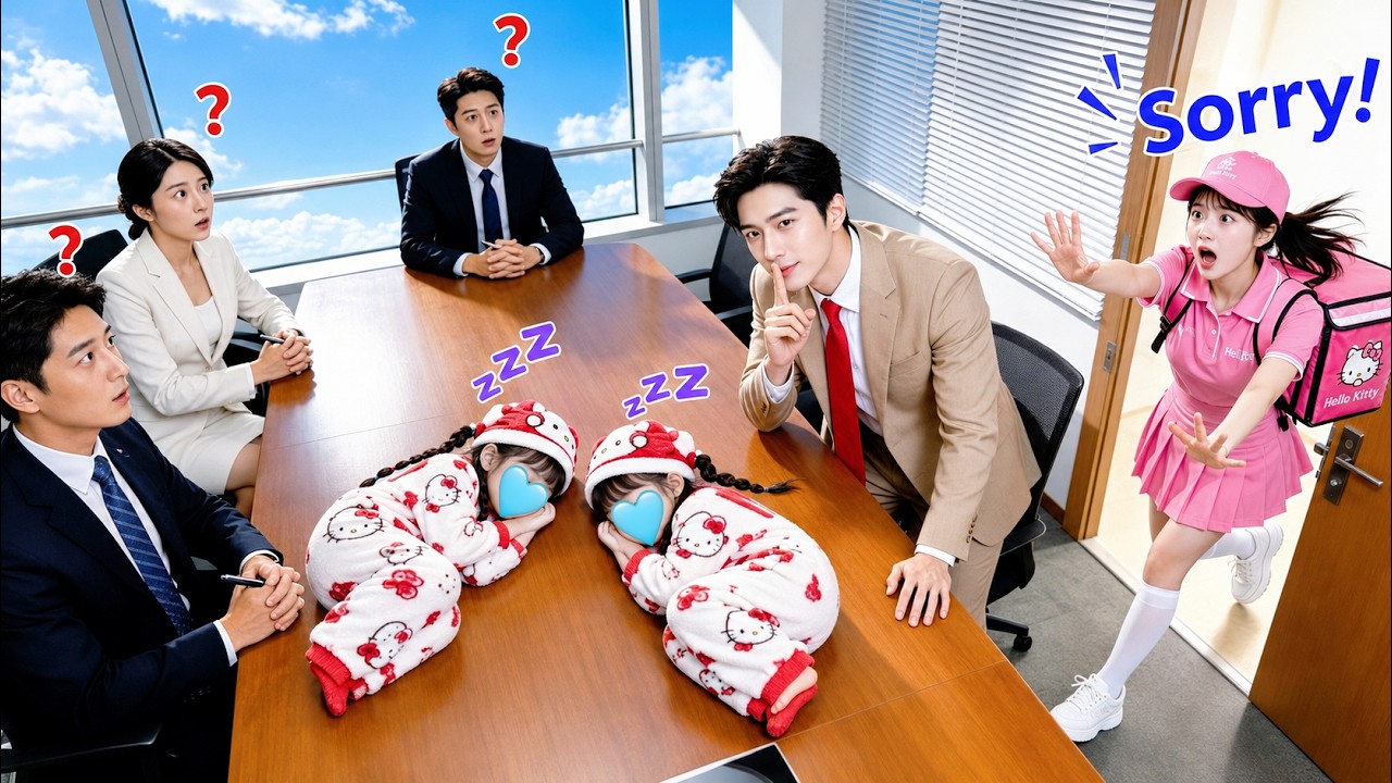 Delivery girl's twins sleep in CEO's meeting room—mini him, his kids! Takes them home to spoil!💓💫