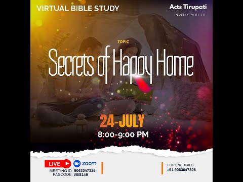 Secrets of Happy Home 24-July-2023