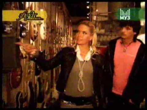 Dima Koldun on MUZ TV Russia - Skating and eating funny food - 24.4.09 part 1