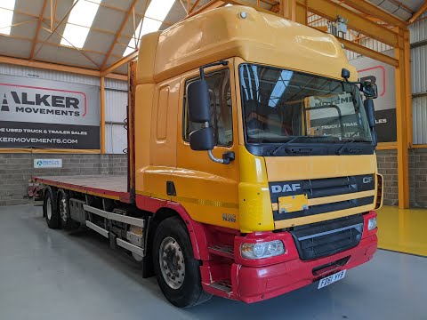 New In Stocklist For Sale: DAF CF75 SPACE CAB EURO 5 6X2, 26 TONNE FLATBED – 2012 – FD61 YYB