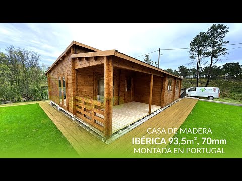 Casa de madera IBÉRICA 93,5m², 70mm montada en PORTUGAL