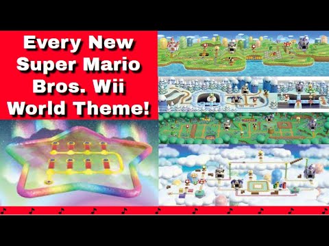 New Super Mario Bros. Wii - All World Map Themes