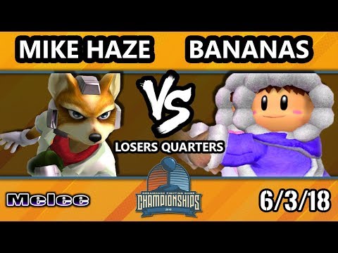 DHATX18 SSBM - bc | MikeHaze (Fox) vs Bananas (Ice Climbers) - Smash Melee Losers Quarters