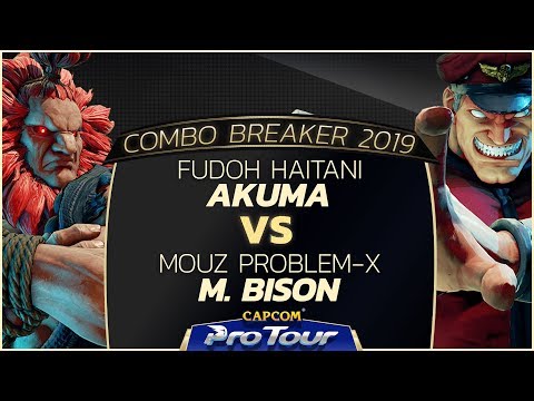 Fuudo Haitani (Akuma) vs MOUZ Problem-X (M. Bison) - Combo Breaker 2019 Top 96 - CPT 2019