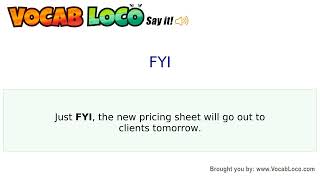 Video thumbnail for FYI