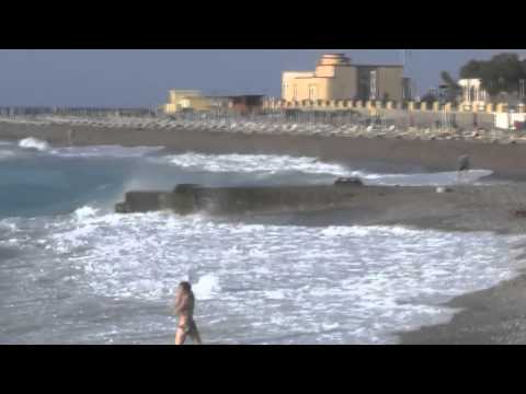 Woelige golven Rhodos - eigen creatie