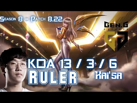 GEN Ruler KAI'SA vs EZREAL ADC - Patch 8.22 KR Ranked