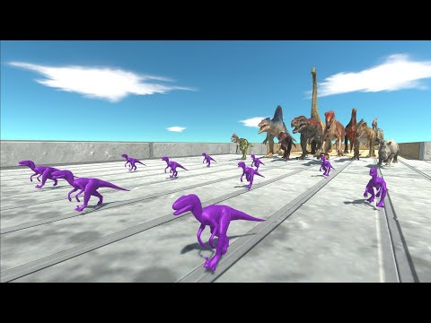 Race to eat Purple Raptors - Animal Revolt Battle Simulator