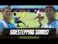 Springboks vs Sumos in the ULTIMATE Sidestepping Challenge!