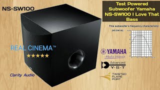 Video thumbnail for Test Subwoofer Yamaha NS-SW100 I Love That Bass by Clarity Audio