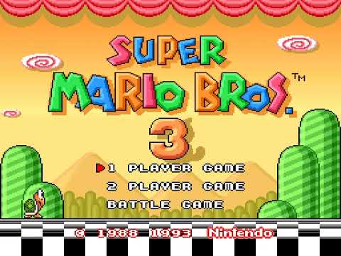 Super Mario Bros. 3 (SNES)(SMAS + SMW) Title Screen