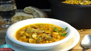 GUISO DE ALUBIAS CON ALMEJAS RÁPIDO Y FÁCIL. Loli Domínguez - Recetas paso a paso, tutorial.