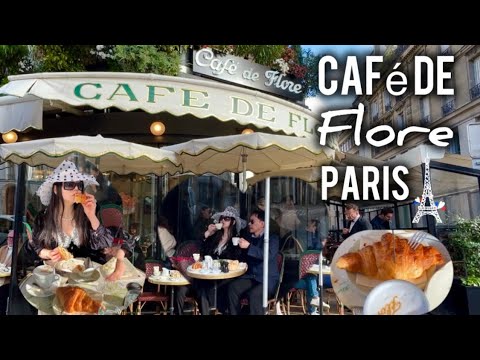 MOVIE Café de Flore  パリ/カフェ Breakfast on the terrace of a long-established café in Paris France