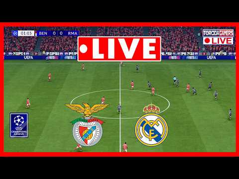 🔴 Benfica vs Real Madrid LIVE 🔴 UEFA Champions League 2025/2026 - Play-off ⚽ Guarda ora la simula...