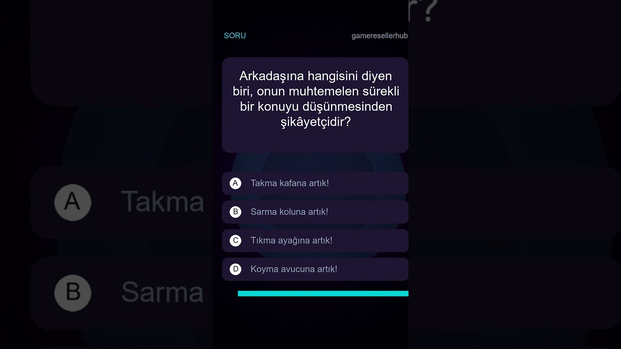 Arkadaşına hangisini diyen biri, onun muhtemelen sürekli bir konuyu düşünmesinden şikâyetçidir?