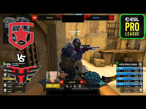 🔴  cadiaN clutch 1v4 Grand Final MIRAGE  Gambit vs Heroic  ESL Pro League Season 13