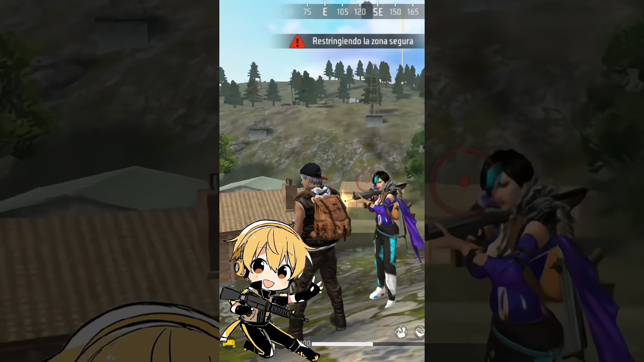 JUGANDO FREE FIRE CON UNA CHICA 😱😱😱 #freefire #parati #fpv #shot #shots #luca5lukitas