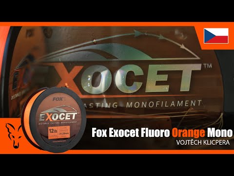 FOX - Vlasec Exocet Fluoro Orange Mono 0,35mm 18 lb 8 kg 1000 m