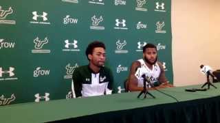 preview picture of video 'Anthony Collins and Jaleel Cousins. USF-IU Penn Postgame- USF Nation'