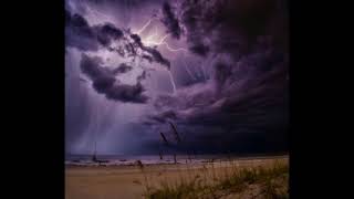 HD Sleep Sounds Beach Thunderstorm - Relaxing beach waves w/thunderstorm slowly approaching 8 hours