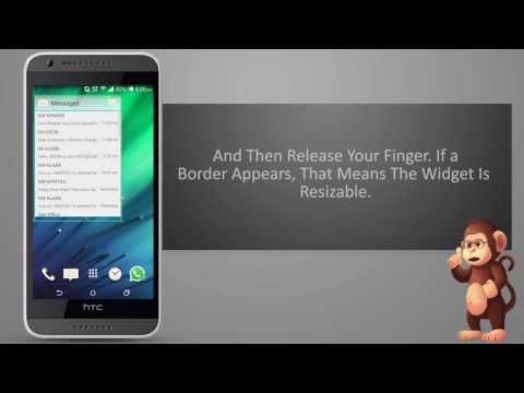 How To Resize A Widget On HTC Mobile smart phones user guide support