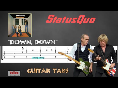 STATUS QUO - Down, Down - Guitar Tab | Lesson | Cover | Tutorial | 150 BPM