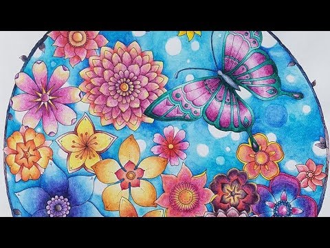 Magical Jungle | Colouring Flowers with Derwent Inktense pencils | part 6