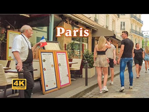 [4K] Paris Walks, Backstreets 5th arrondissement of Paris - Paris summer walks