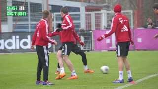 preview picture of video 'FC Bayern München Training nach dem verlorenen CL Spiel gegen ManCity - Impressionen vom 11.12.2013'