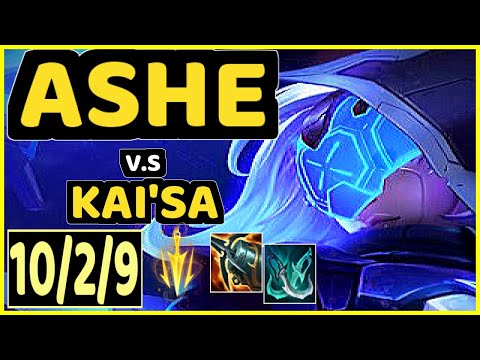 YUUKI60 (ASHE) vs KAI'SA - 10/2/9 KDA BOTTOM ADC GAMEPLAY - EUW Ranked DIAMOND