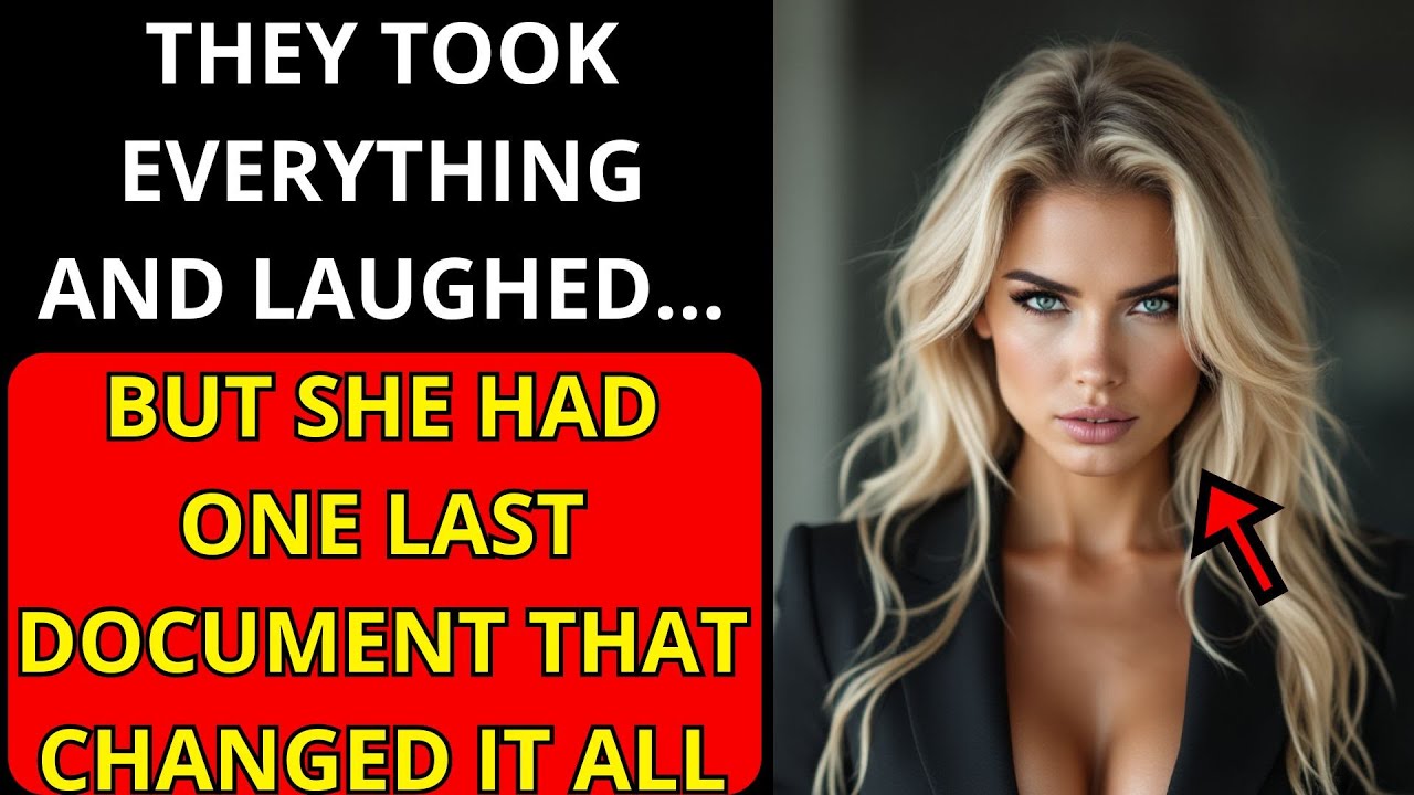 They Took Everything and Laughed...But She Had One Last Document That Changed It All...