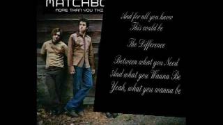 Matchbox Twenty - The Difference - Lyrics Video