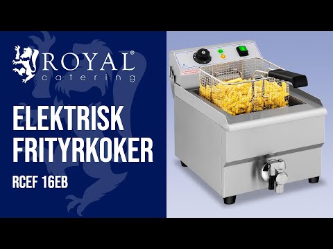 video - Elektrisk frityrkoker - 16 liter - avløpskran - 230 V