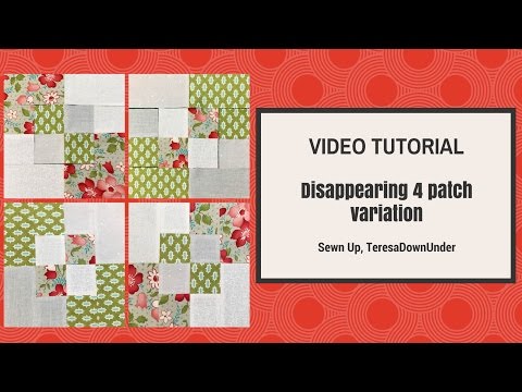 Video tutorial: 2-minute disappearing 4 patch quilt block variation