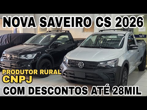 NEW VW SAVEIRO CS 2026 | With the Best Cost-Benefit for Rural Producers and CNPJ!!!