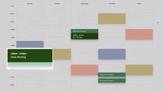 Fall 2020 Course Scheduling: Time Blocks