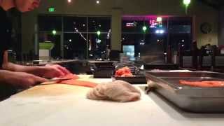 サーモンを捌く！in America