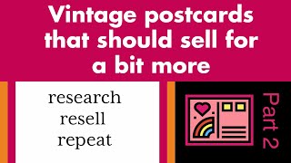 HOW TO PRICE VINTAGE POSTCARDS | these are easy to find but worth a bit more