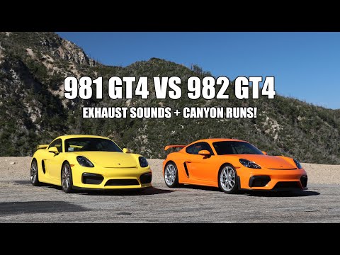 981 Porsche GT4 vs 982 (718) Porsche GT4 Angeles Crest Highway ACH