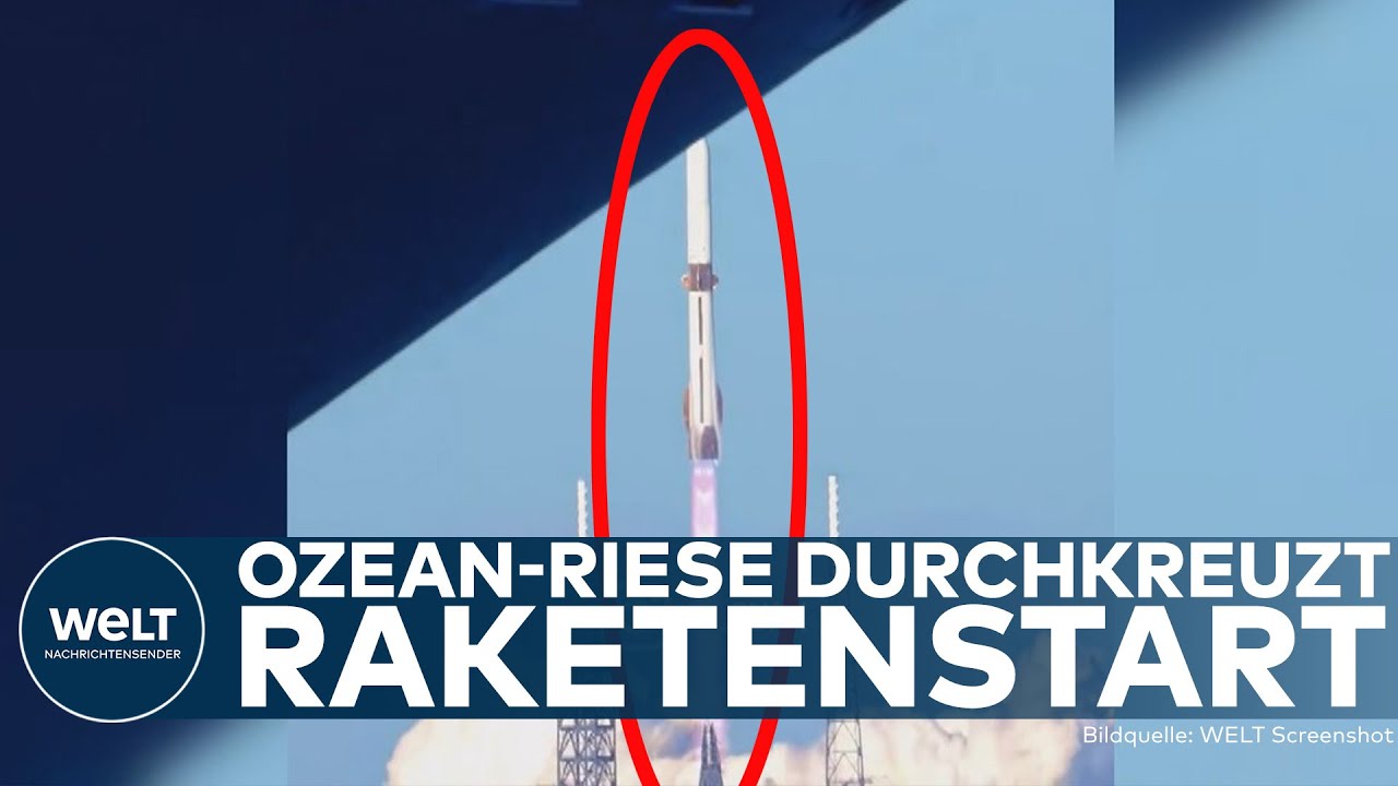 BLUE ORIGIN RAKETENSTART: Lustiger Foto-Fail! Kreuzfahrtschiff macht alles zunichte