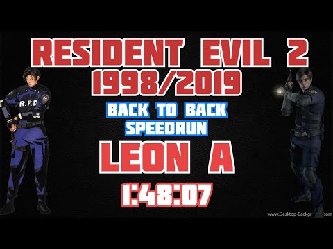 Resident Evil 2 - 1998/2019 - Back to Back Speedruns (Leon A)