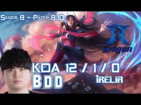 KZ BDD IRELIA vs FIZZ Mid - Patch 8.10 KR Ranked