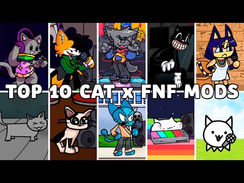 Top 10 Cat FNF Mods (VS Kapi, Ankha, Cartoon Cat, Beluga, Gumball) - Friday Night Funkin'