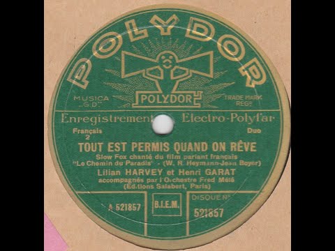 Lilian Harvey et Henry Garat  " Tout est permis quand on rêve "  1931