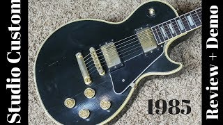 Video thumbnail for 1985 Road Worn Gibson Les Paul Studio Custom Black Review + Demo by The Trogly's Guitar Show
